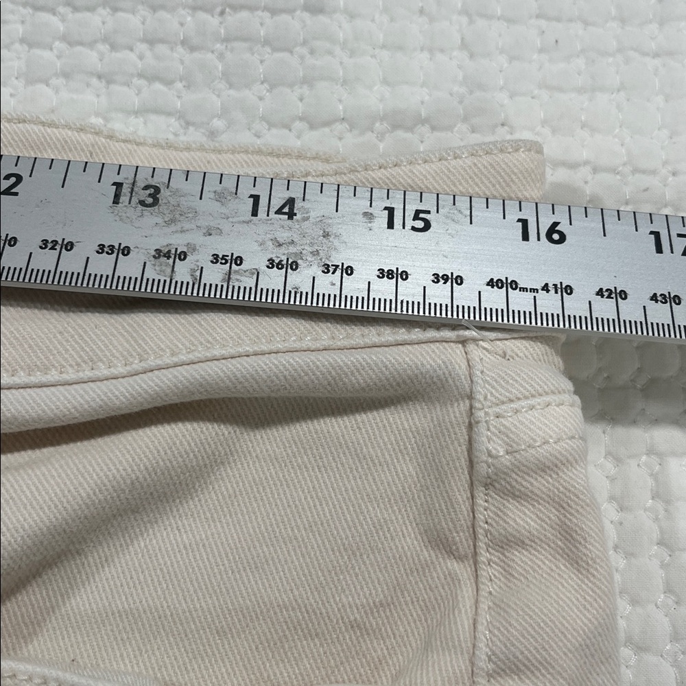 ANN TAYLOR The Palazzo Pants Ecru High Waisted Wide Leg 8P Petite 32x27 - Picture 7 of 11